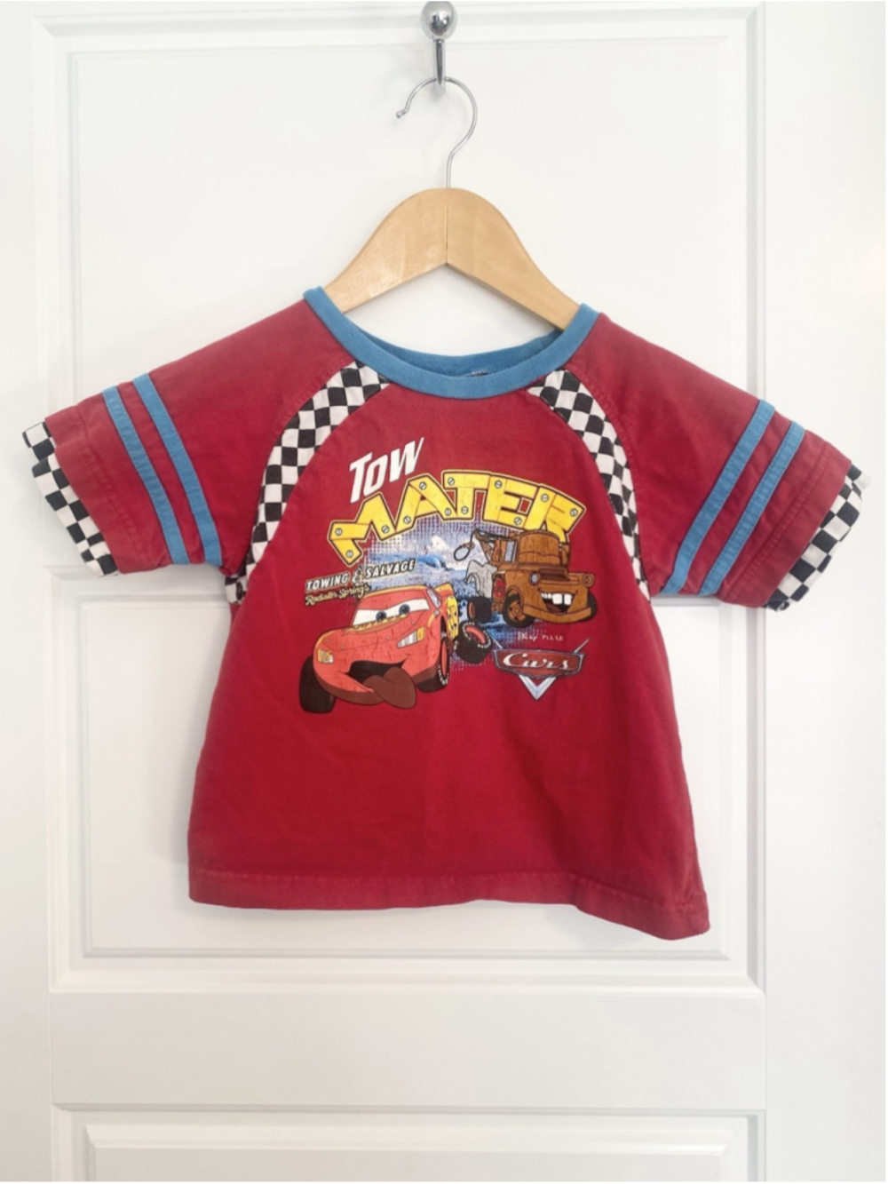 Disney Pixar Cars Lightning McQueen Mater Shirt Boys Size 3 Tow Mater Racing